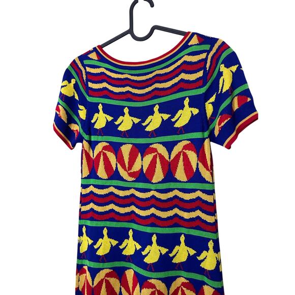 Marc by Marc Jacobs Dress Womens Size 4 Y2K Short Sleeve Mini Sweater Multi - Picture 8 of 8